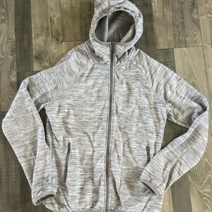 Gray Hooded Zip-Up Jacket